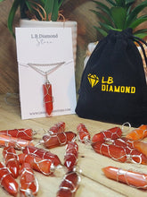 Load image into Gallery viewer, Natural Handmade Crystal Necklace Wired Wrapped