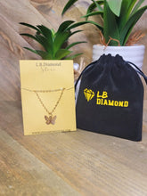 Load image into Gallery viewer, Butterfly Necklace - Trendy Butterfly necklace Gold tone - Gift for her