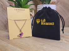 Load image into Gallery viewer, Butterfly Necklace - Trendy Butterfly necklace Silver tone - Gift for her