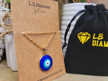 Load image into Gallery viewer, Evil Eye Necklace Blue Evil Eye Blue Eye Necklace • Gift for Her • EVIL eye Necklace