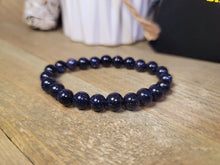 Load image into Gallery viewer, Blue SandStone Stretch Bead Bracelet Chakra Energy Balance