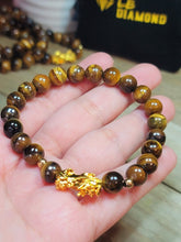 Load image into Gallery viewer, Self confidence Bracelet- Natural Tiger Eye 8mm Feng shui Bracelet Elastic