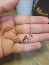 Load image into Gallery viewer, LOVE Fashion Crystal Necklace Gold tone Handmade True Beauty Korean Drama