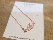 Load image into Gallery viewer, LOVE Fashion Crystal Necklace Gold tone Handmade True Beauty Korean Drama