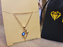 Load image into Gallery viewer, Evil Eye Necklace Blue Evil Eye Blue Eye Necklace • Gift for Her • Thunder Necklace