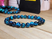 Load image into Gallery viewer, Self confidence Bracelet- Natural Blue Tiger Eye Bracelet Elastic Yoga Gemstones