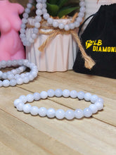 Load image into Gallery viewer, Handmade Light Blue Aquamarine Bracelet Powerful Bracelet 8mm Healing