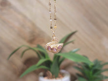 Load image into Gallery viewer, Swan Fashion Crystal Necklace Gold tone Handmade True Beauty Korean Drama
