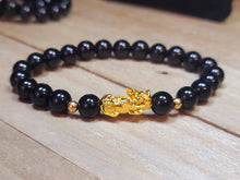 Load image into Gallery viewer, Natural Handmade Crystal bracelet Black Obsidian Feng shui 8mm bracelet
