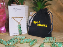 Load image into Gallery viewer, Natural Crystal Necklace Gold Wire Wrapped Green Aventurine