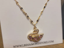 Load image into Gallery viewer, Swan Fashion Crystal Necklace Gold tone Handmade True Beauty Korean Drama