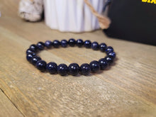 Load image into Gallery viewer, Blue SandStone Stretch Bead Bracelet Chakra Energy Balance