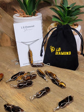 Load image into Gallery viewer, Silver Wire Wrapped Tiger's Eye Healing Crystal Point Necklace