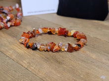 Load image into Gallery viewer, One Carnelian Stone Chip Bracelet, Carnelian Jewelry, Carnelian Bracelet