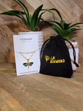 Load image into Gallery viewer, Dragonfly Pendant Necklace - Trendy Dragonfly necklace Gold tone