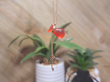 Load image into Gallery viewer, Radiant Elegance: Gold Tone Carnelian Necklace Bag Pouch