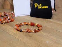 Load image into Gallery viewer, One Carnelian Stone Chip Bracelet, Carnelian Jewelry, Carnelian Bracelet