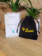 Load image into Gallery viewer, Silver Moon Stone Necklace   Crystal Necklace
