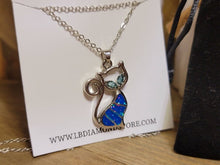 Load image into Gallery viewer, Kitty Pendant Necklace - Trendy Kitty necklace Silver tone