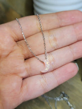 Load image into Gallery viewer, Crystal Necklace Silver tone, Moon Necklace Rose Moon Pink Moon