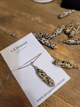 Load image into Gallery viewer, Dalmation Jasper Handmade Point Necklace Silver Tone