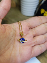 Load image into Gallery viewer, dainty planet choker or necklace / Saturn necklace / ufo necklace /