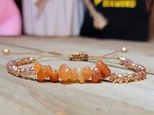 Load image into Gallery viewer, 4mm Carnelian Beaded Bracelet - Adjustable Size, Unisex