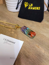 Load image into Gallery viewer, Natural Handmade Crystal Necklace Gold Tone 7 Chakras Healing Choker Orgone