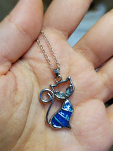 Load image into Gallery viewer, Kitty Pendant Necklace - Trendy Kitty necklace Silver tone
