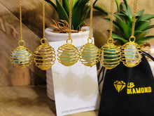 Load image into Gallery viewer, Gold Tone CAGE Necklace Healing Crystal Cage Necklace Gold tone