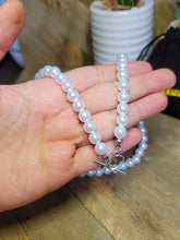 Load image into Gallery viewer, Pearl heart Choker Necklace  Trendy Pearl necklace