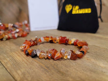 Load image into Gallery viewer, One Carnelian Stone Chip Bracelet, Carnelian Jewelry, Carnelian Bracelet
