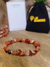 Load image into Gallery viewer, One Carnelian Stone Chip Bracelet, Carnelian Jewelry, Carnelian Bracelet