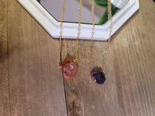 Load image into Gallery viewer, Raw Crystal Necklace, Carnelian Rough Stone Necklace, Amethyst Necklace