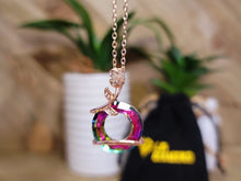 Load image into Gallery viewer, Rose Pendant necklace, Colorful necklace Rose Flower Necklace,