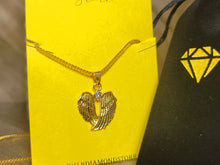 Load image into Gallery viewer, Golden Wing Pendant necklace Trending Necklace , Gold plated charm, Wing necklace
