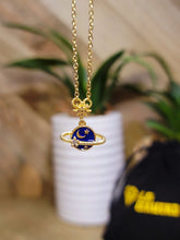 Load image into Gallery viewer, dainty planet choker or necklace / Saturn necklace / ufo necklace /
