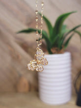 Load image into Gallery viewer, Gorgeous Butterfly Necklace, Charm, Pendant with Crystals on a Dainty Gold