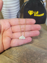Load image into Gallery viewer, Cloud Necklace, Cloud Charm, Pendant on a Dainty Gold Plated Non Tarnish