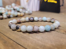 Load image into Gallery viewer, Amazonite 8mm Stretch genuine crystal amazonite bracelet