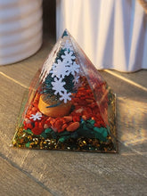 Load image into Gallery viewer, Orgone Pyramid, Carnelian & malachite   Orgonite Chakra Gift