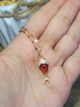 Load image into Gallery viewer, Daily Necklace: 18-Inch Carnelian Necklace with Stylish Fish Pendant - Perfect Gift for Her