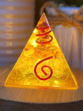 Load image into Gallery viewer, Orgone Pyramid, Citrine & Amethyst Orgonite