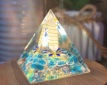 Load image into Gallery viewer, Orgone Pyramid, Rose Quartz Orgonite Chakra Gift