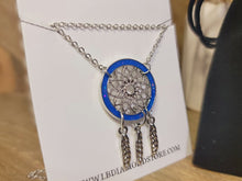 Load image into Gallery viewer, Dainty Sleep Catcher Necklace - gift for her Silver Tone