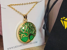 Load image into Gallery viewer, Tree Of Life Green Jade necklace / Tree necklace / Manifestation necklace /