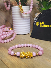 Load image into Gallery viewer, Pink Cat Eye Feng Shui Stretch Bracelet | 8mm Beaded Gift for Her