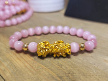 Load image into Gallery viewer, Pink Cat Eye Feng Shui Stretch Bracelet | 8mm Beaded Gift for Her