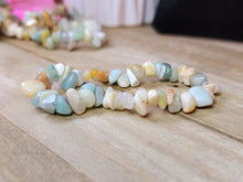 Load image into Gallery viewer, Amazonite  Chip Bracelet Handmade Genuine Crystal Stretch  Bracelet