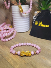 Load image into Gallery viewer, Pink Cat Eye Feng Shui Stretch Bracelet | 8mm Beaded Gift for Her